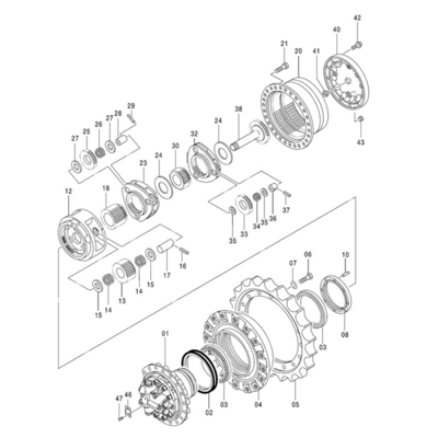 Excavator Swing Motor Pinion Shaft Swing Gearbox Shaft 320C 148-4636 Cat320c